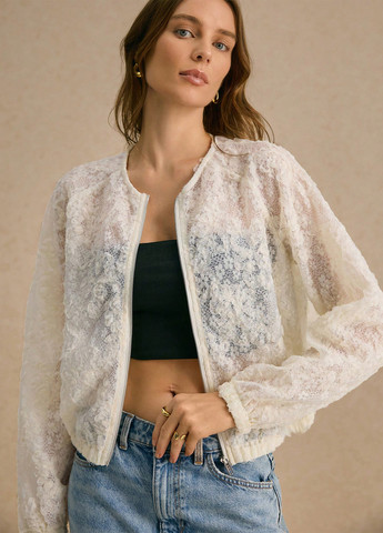 Кремовая летняя куртка куртка-пиджак SHEIN