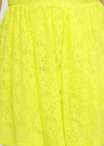 Кислотно-жёлтое кэжуал платье клеш Asos однотонное