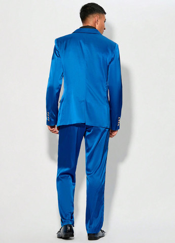 Синий демисезонный костюм (пиджак, брюки) брючный SHEIN