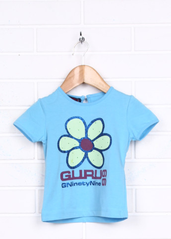 Голубая летняя футболка Guru