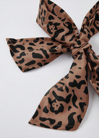 Коричневая кэжуал леопардовая юбка SHEIN на запах