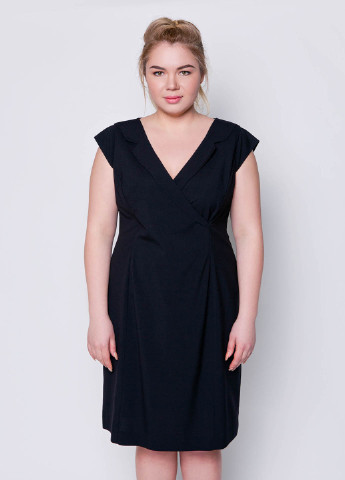 Черное кэжуал платье Trand однотонное