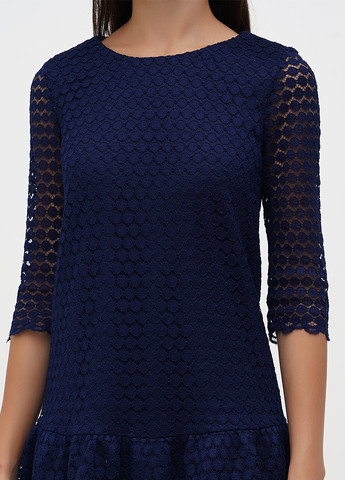 Темно-синее кэжуал платье Sassofono однотонное