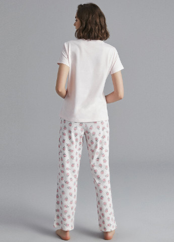 Белая всесезон пижама (футболка, брюки) Penti