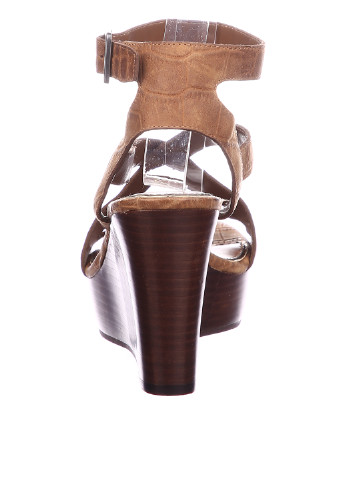 Светло-коричневые босоножки Ralph Lauren с ремешком с тиснением