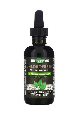 Хлорофил Chlorofresh Chlorophyll Drops 59 ml (Mint) Nature's Way (254784701)