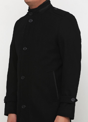 Чорне демісезонне Пальто без капюшона Tomas Goodwin
