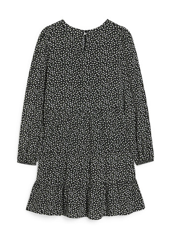 Чорна кежуал сукня C&A з квітковим принтом