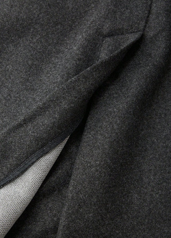 Темно-серое демисезонное Пальто однобортное SHEIN