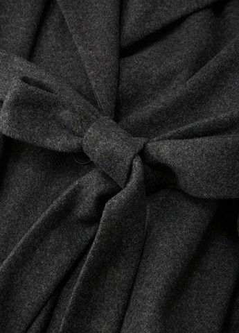 Темно-серое демисезонное Пальто однобортное SHEIN