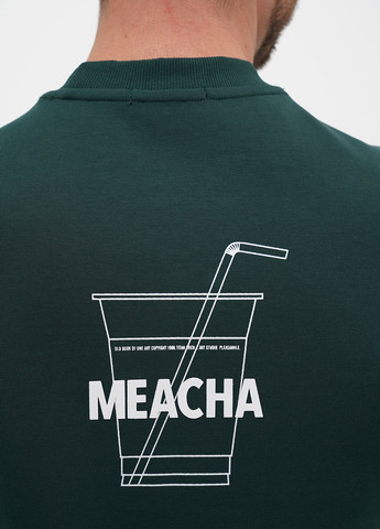 Зеленый свитшот Trend Collection надпись без декора (303730782)