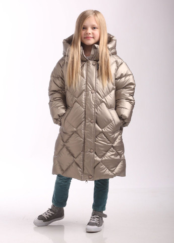 Бежевая зимняя зимняя куртка на экопухе Tiaren Мелисса