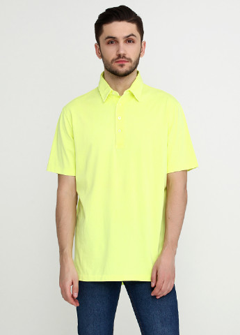 Кислотно-жёлтая мужская футболка поло Ralph Lauren однотонная