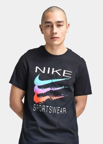 Черная футболка hq8094-010 Nike Sportswear Triple Swoosh