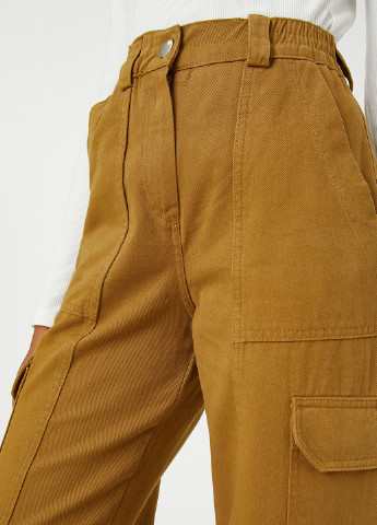Светло-коричневые кэжуал демисезонные карго брюки KOTON