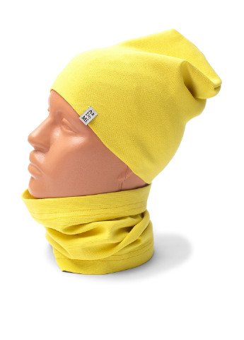 Жовтий демісезонний комплект (шапка, шарф-снуд) ArDoMi