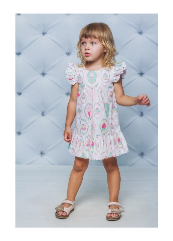 Комбинированное платье 10910/035 98 разноцветное Color Dreams (223667369)