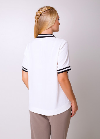 Белая женская футболка-поло Luzana с надписью