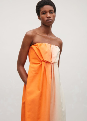 Оранжевое кэжуал платье Cos градиентное ("омбре")