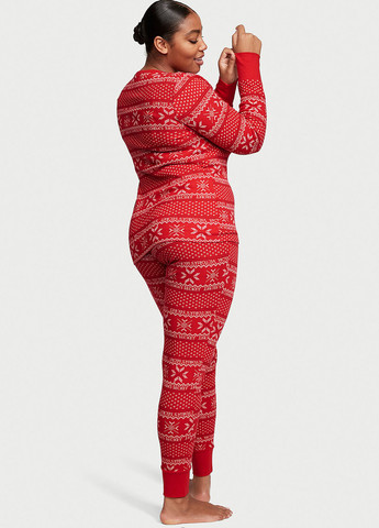 Красная всесезон пижама (лонгслив, брюки) лонгслив + брюки Victoria's Secret