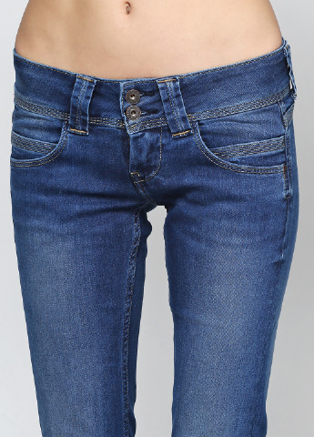 Синие демисезонные зауженные джинсы Pepe Jeans