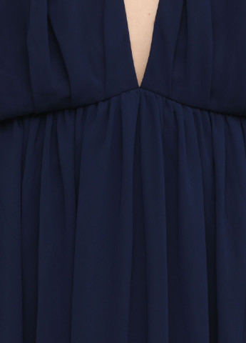 Темно-синее вечернее платье Asos однотонное