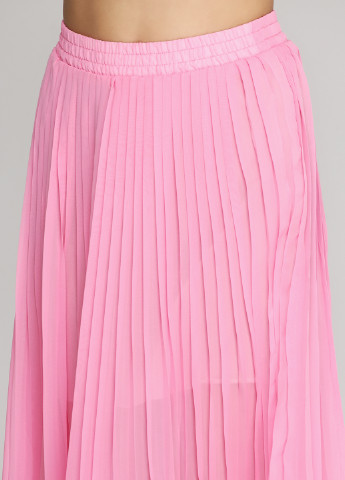 Светло-розовая кэжуал однотонная юбка Flash плиссе