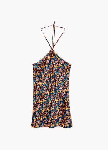 Комбинированное кэжуал платье а-силуэт, с открытой спиной Cropp с цветочным принтом