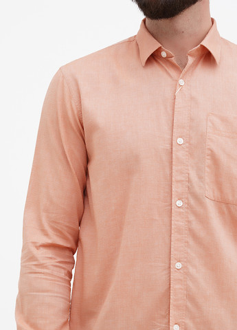 Светло-розовая кэжуал рубашка однотонная Tom Tailor