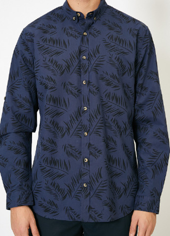 Темно-синяя кэжуал рубашка KOTON