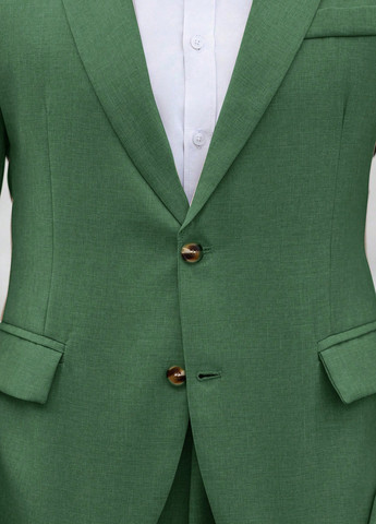 Зеленый демисезонный костюм (пиджак, брюки) брючный SHEIN