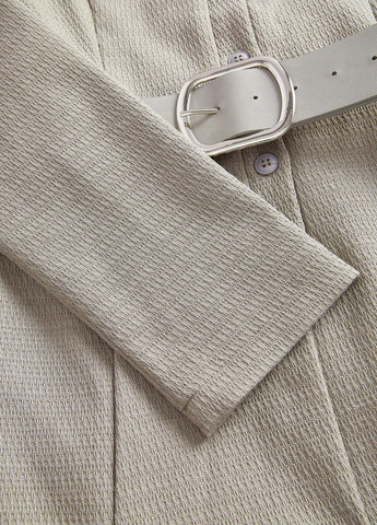 Серое кэжуал платье клеш, рубашка SHEIN однотонное