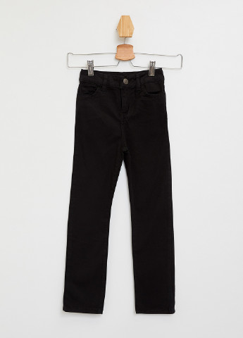 Черные кэжуал демисезонные прямые брюки DeFacto