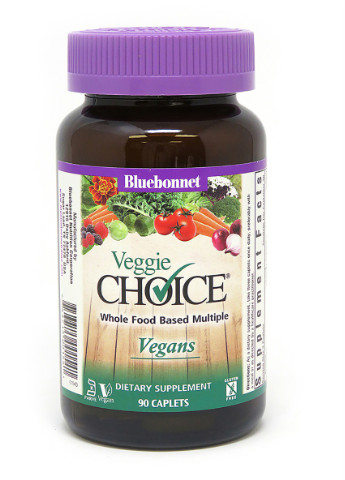 Мультивітаміни для Вегетаріанців, Veggie Choice,, 90 рослинні каплети Bluebonnet Nutrition (228292847)