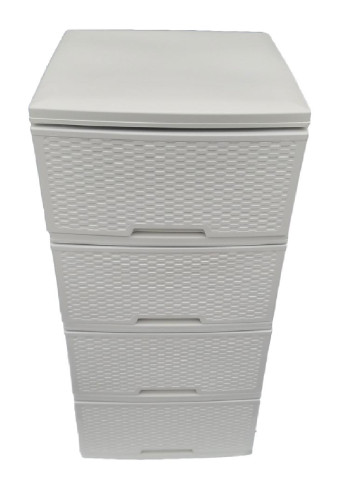 Комод пластиковый тумба шкаф органайзер 4 ящика 90.5х46.5х39.5 (472757-Prob) Белая Роза Francesco Marconi (250153941)