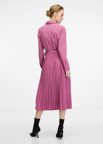 Розовое кэжуал платье плиссированное, а-силуэт Orsay однотонное