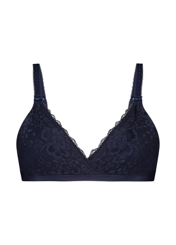 Темно-синій бюстгальтер для годуючих мам Hunkemoller без кісточок бавовна, мереживо
