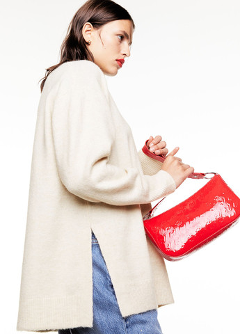 Світло-бежевий зимовий світ зимовий вільного крою пуловер H&M