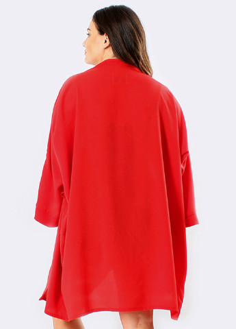 Красный демисезонный комплект (халат, майка, шорты) Ghazel