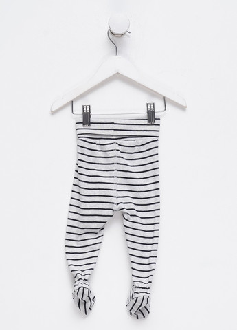 H&M ползунки полоска светло-серый повседневный хлопок производство - Индия