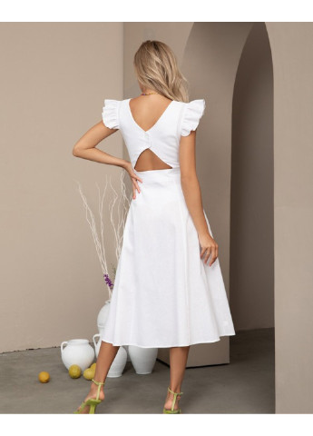 Белое повседневный платье 12803 s белый ISSA PLUS однотонное