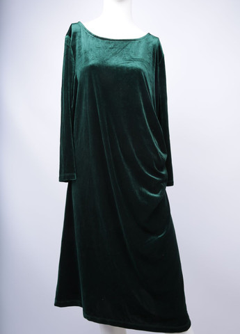 Темно-зелена кежуал сукня Signature однотонна