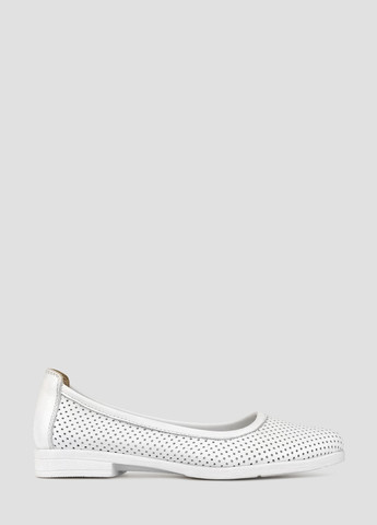 Женские балетки Libero | белые однотонные перфорация искусственная кожа (300424913)