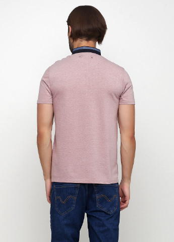 Бордовая футболка-поло для мужчин Madoc Jeans в полоску
