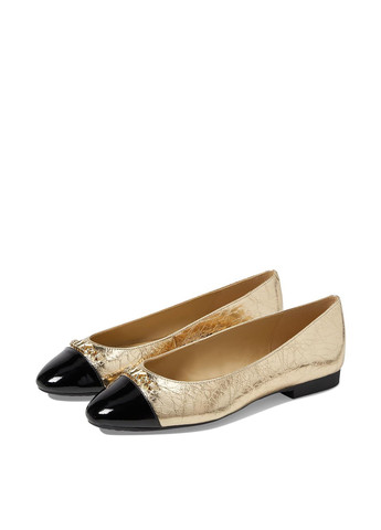 Жіночі балетки Michael Kors | золотисті однотонні логотип натуральна шкіра (365599514)