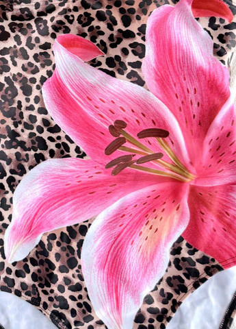 Коричневый летний купальник слитный SHEIN