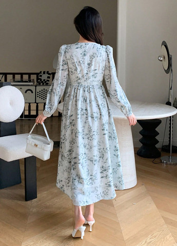 Білий кежуал сукня а-силует SHEIN з квітковим принтом