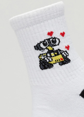 Шкарпетки Воллі і Єва Rock'n'socks білі повсякденні