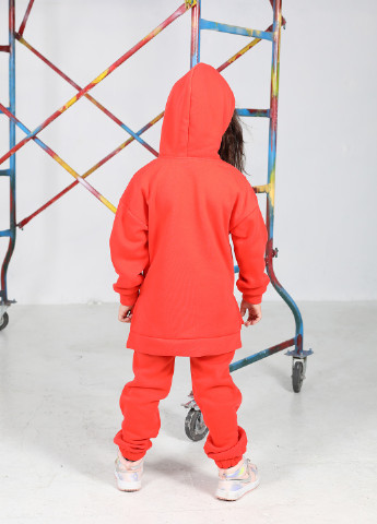 Помаранчевий зимній дитячі спортивні костюми ISSA PLUS
