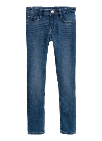Синие демисезонные прямые джинсы H&M